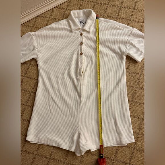 Princess Polly White ribbed Keegan Romper 8 - Picture 4 of 11